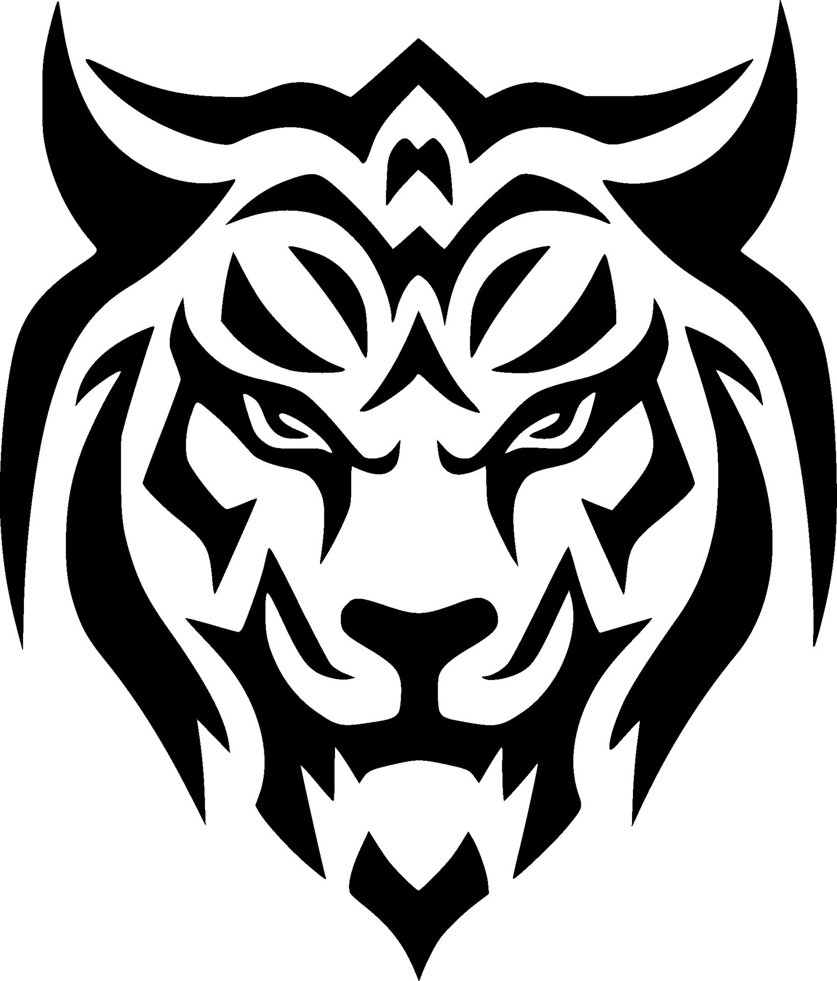 Tiger, Black and White Vector illustration 34341697 Vector Art at Vecteezy