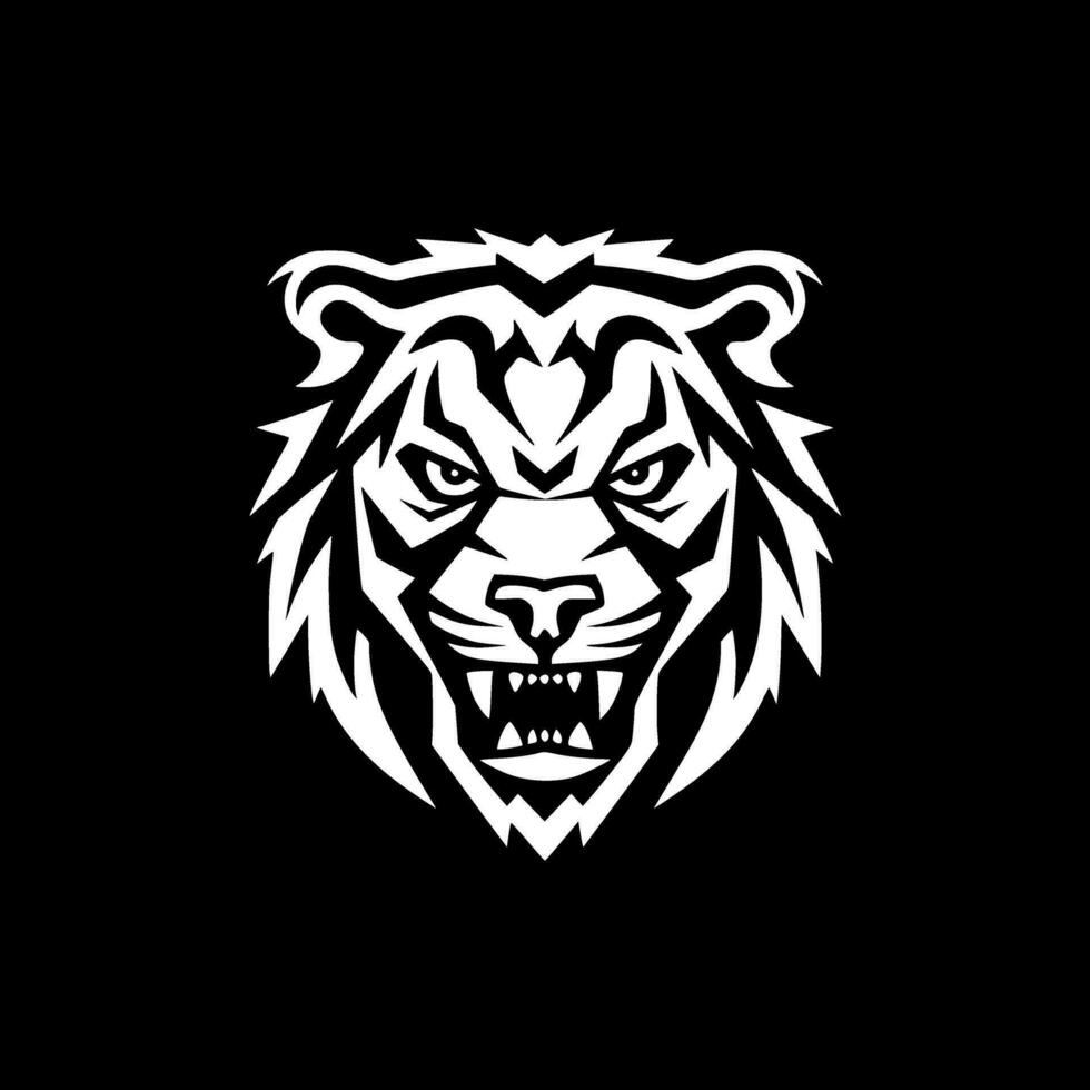 Tigre - minimalista y plano logo - vector ilustración