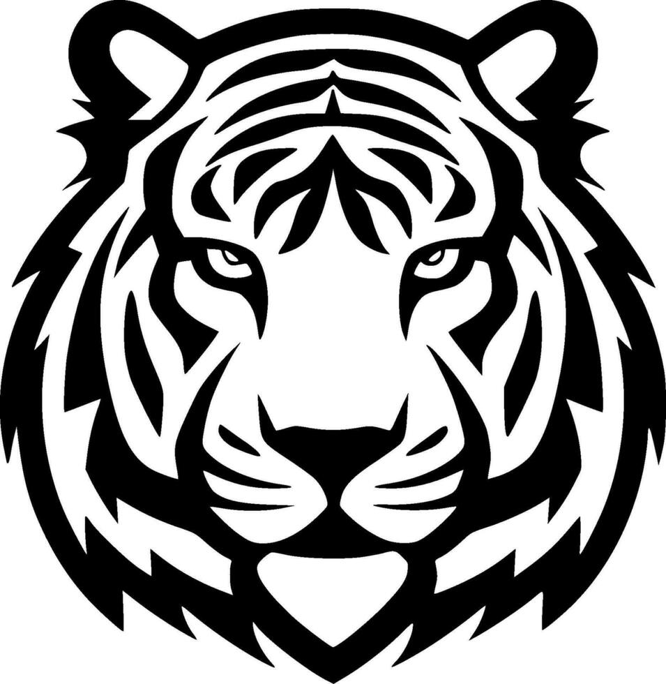 Tiger, Minimalist and Simple Silhouette - Vector illustration