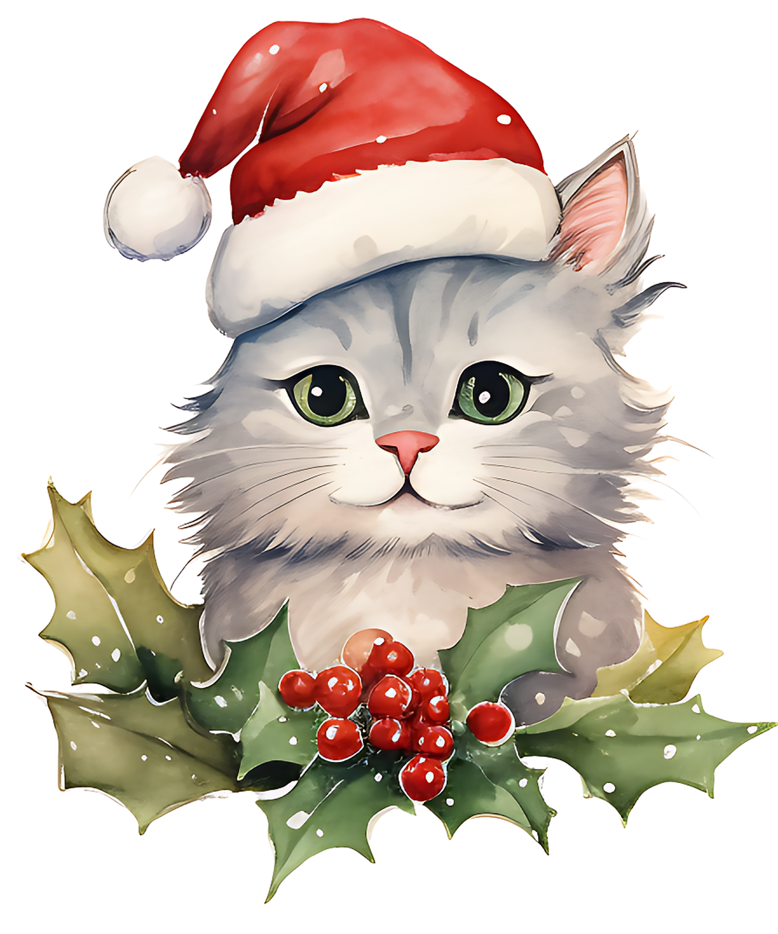Super Cute Christmas Cats Clipart. 34341750 PNG