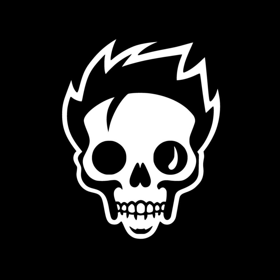 Skull, Minimalist and Simple Silhouette - Vector illustration