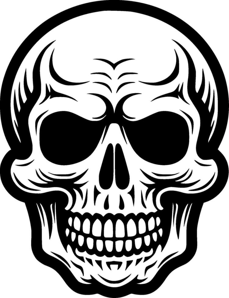 Skull - Minimalist and Flat Logo - Vector illustration