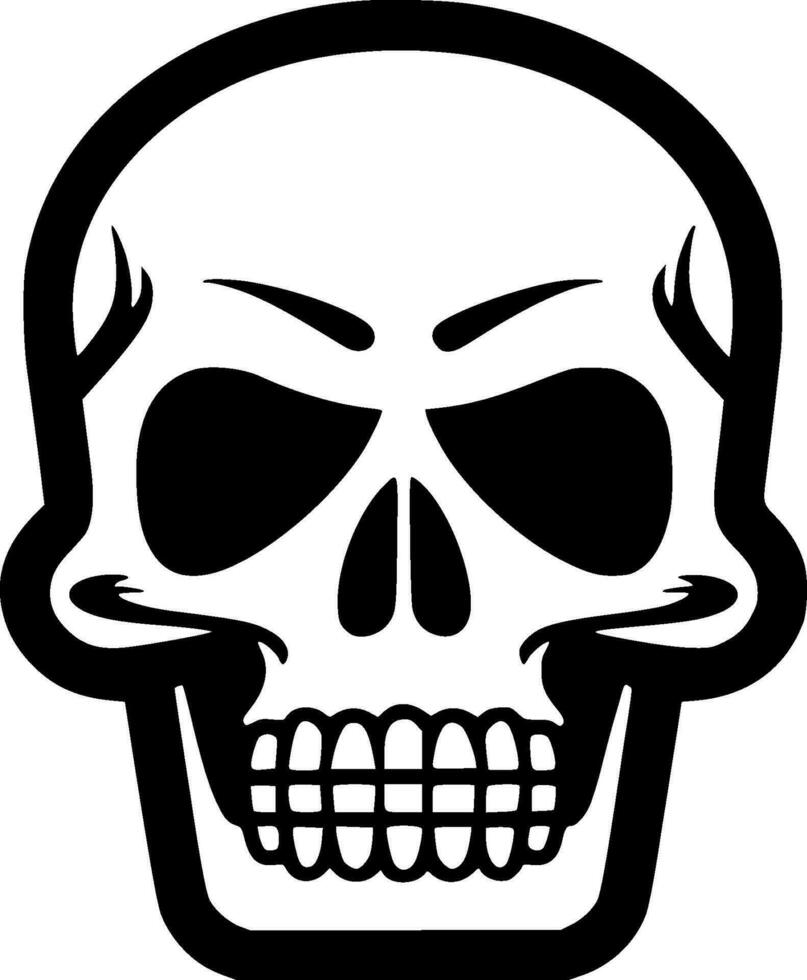 Skull - Minimalist and Flat Logo - Vector illustration