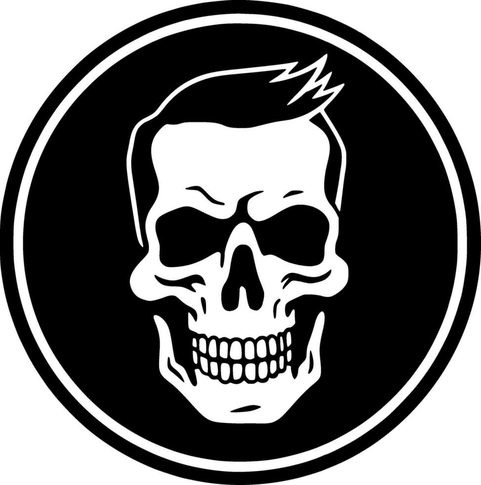 Skull - Minimalist and Flat Logo - Vector illustration