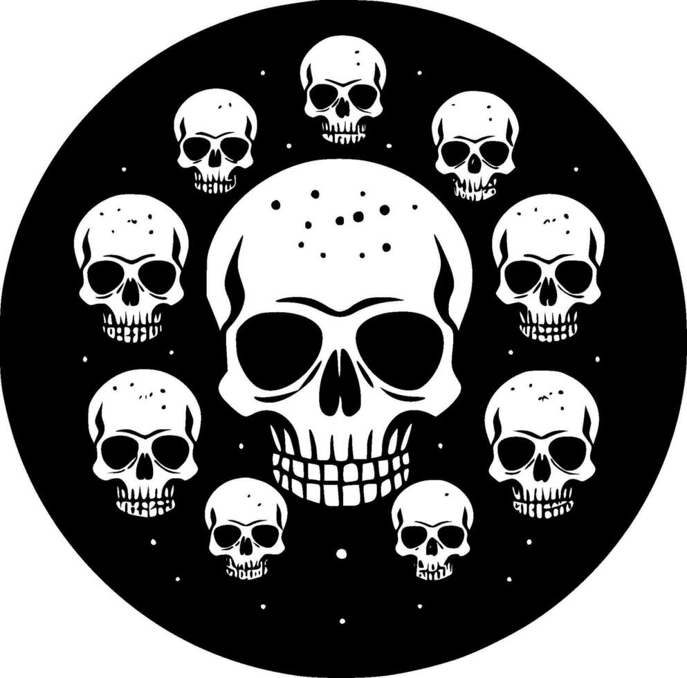 calaveras, minimalista y sencillo silueta - vector ilustración