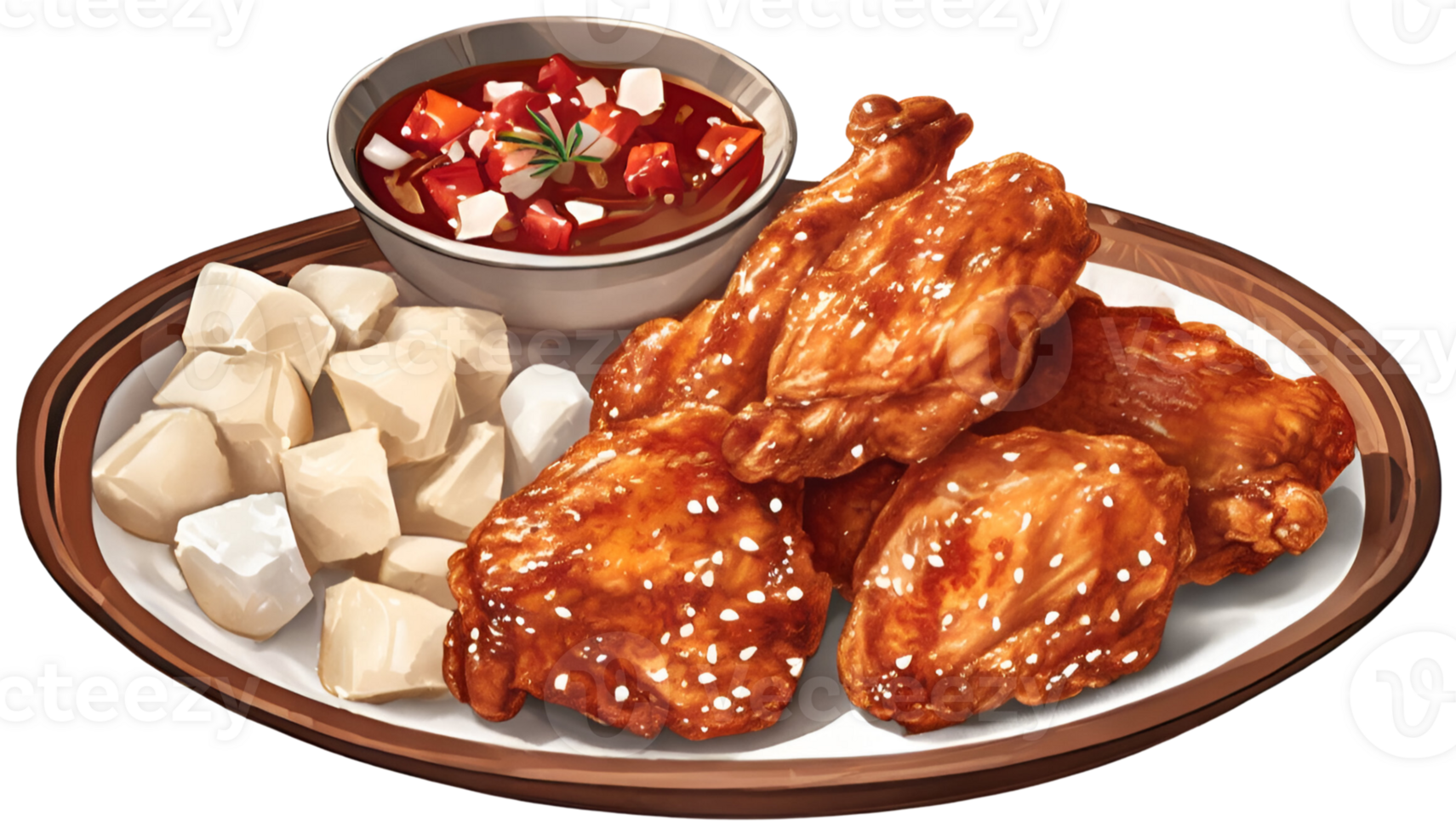 Fried chicken. AI Generative png