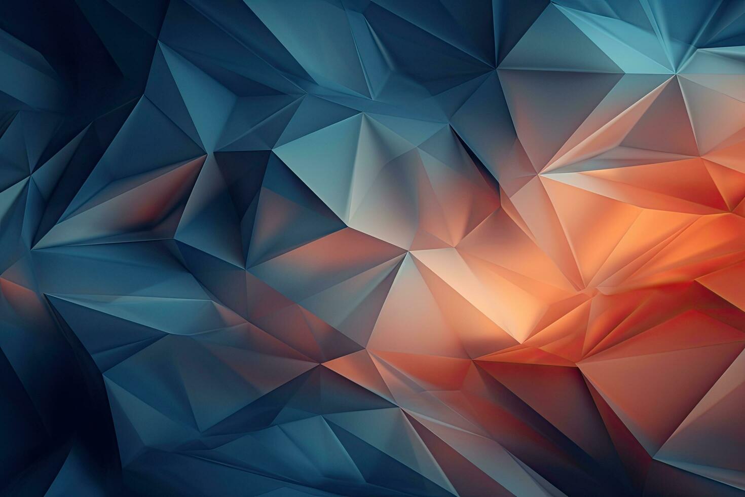 Abstract polygonal background. Triangular design for your business, Polygonal crystalline surface with muted gradient. Geometric 3d render, AI Generated photo