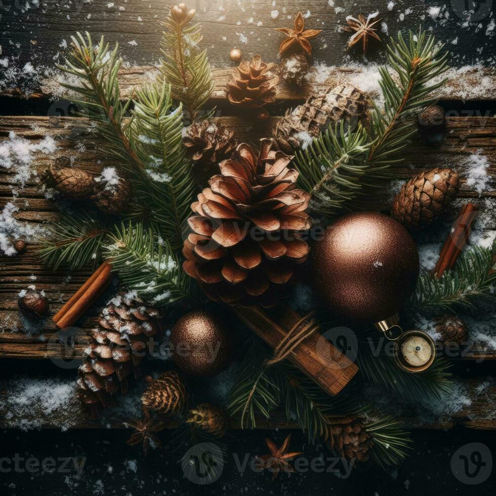 ai generative, cozy Merry Christmas background or happy New Year background. photo