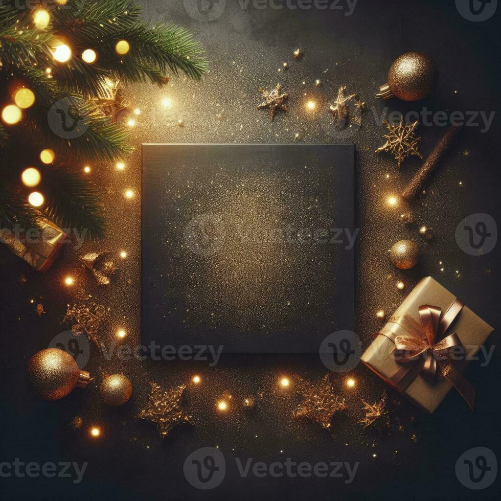 ai generative, cozy Merry Christmas background or happy New Year background. photo