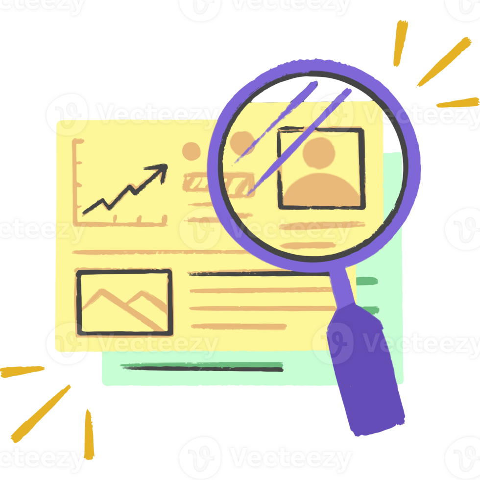 Business Abstract Hand Drawn Illustration PNG Transparent Background