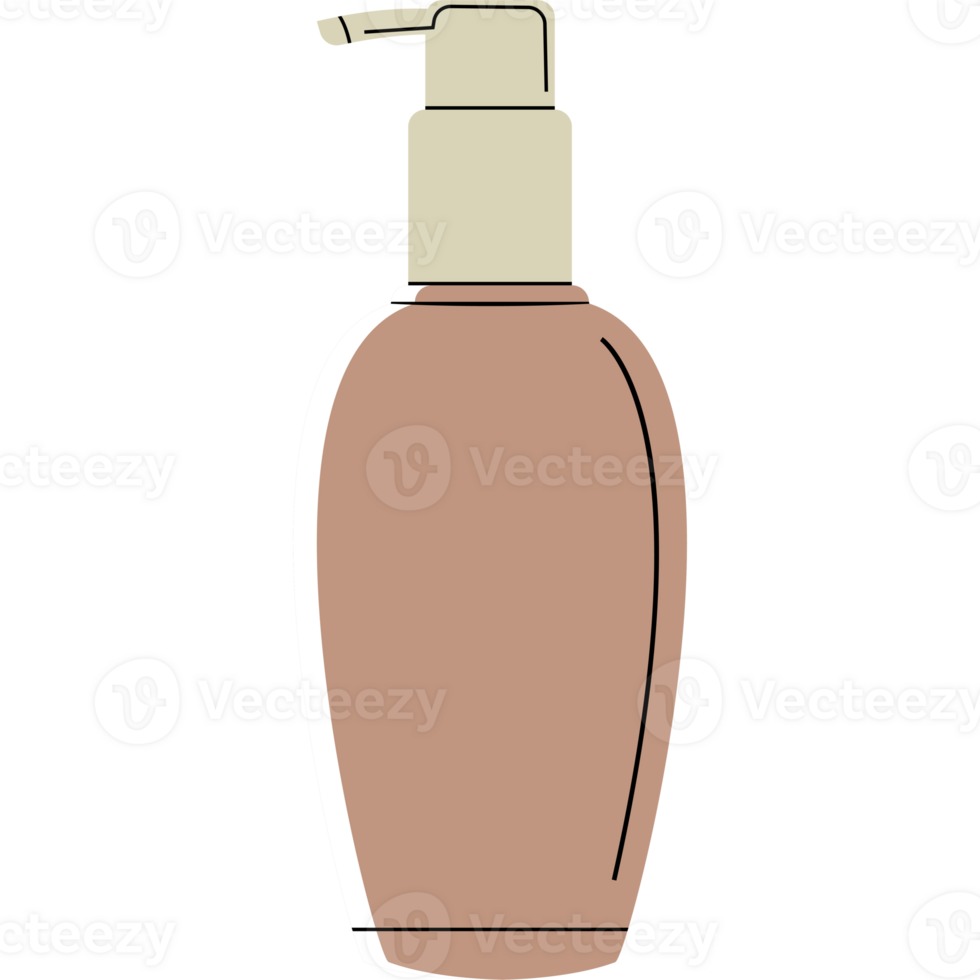 minimalistische vlak stijl lichaam lotion fles PNG transparant achtergrond