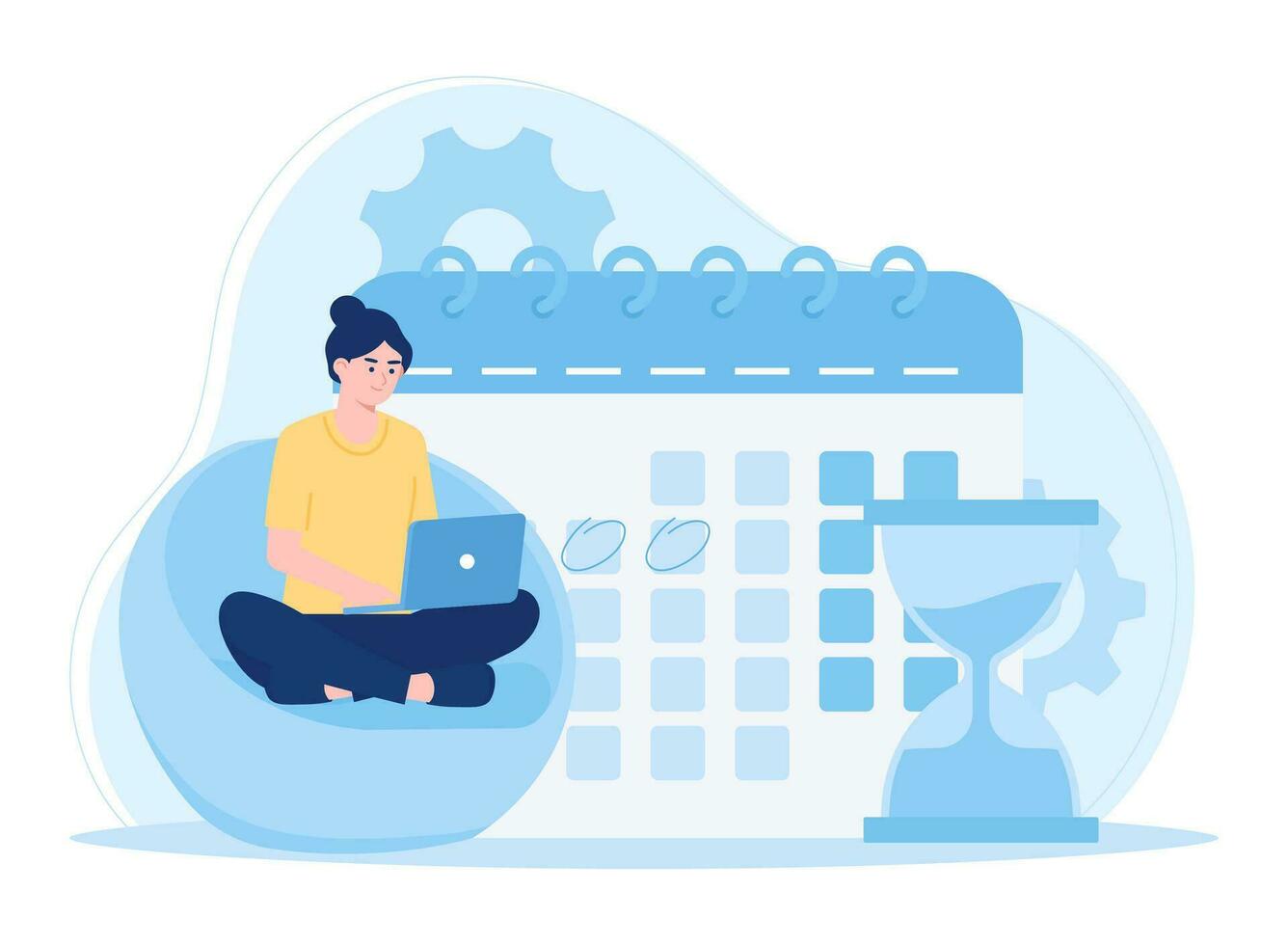 deadline management work deadlines tasks due dates concept flat illustration vector