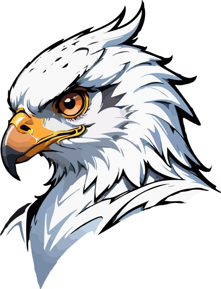 Hawk Head Mascot Clipart AI Generative png