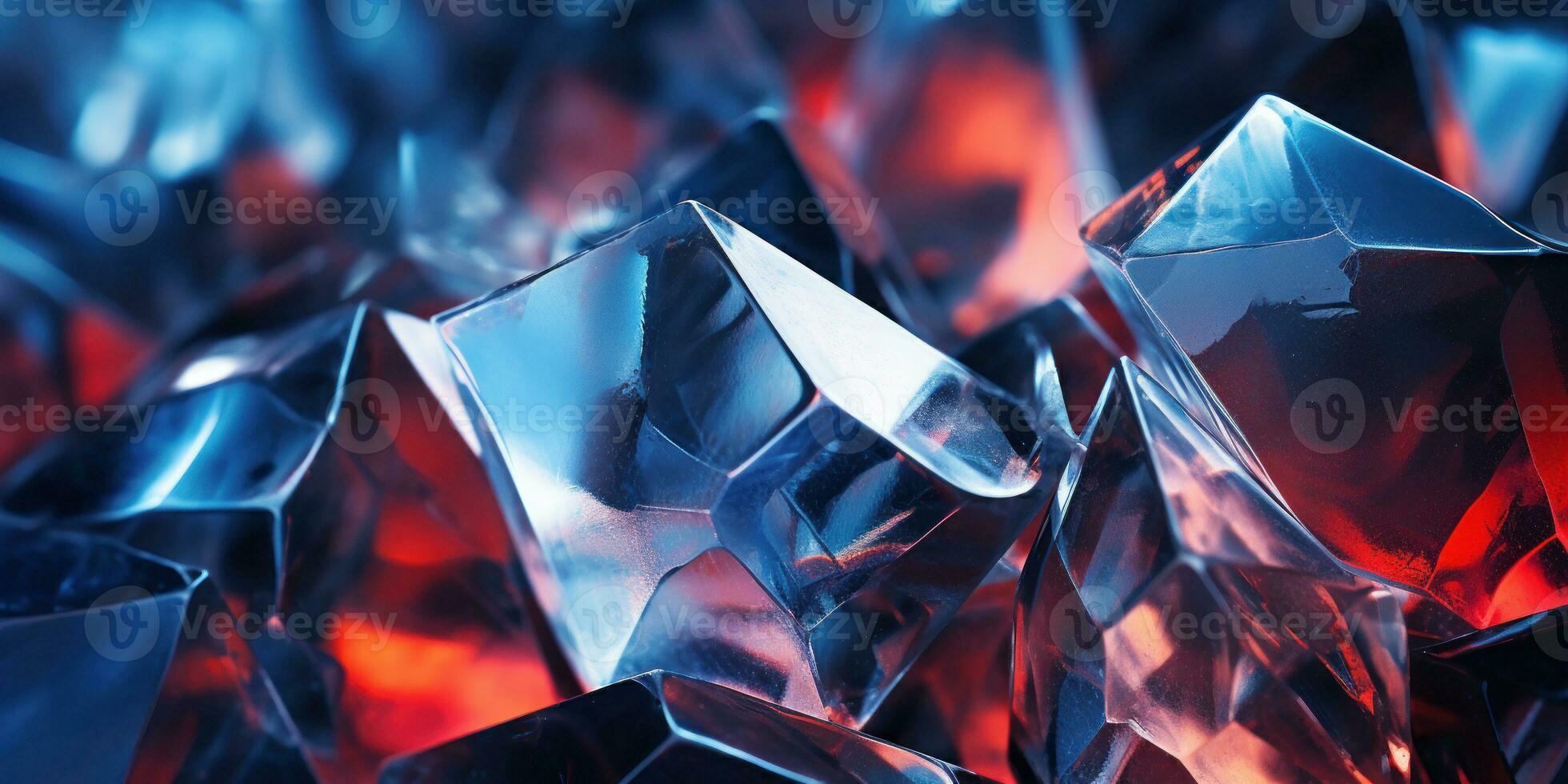 Intricate crystal formations captured in a soft-focus. AI generative. photo