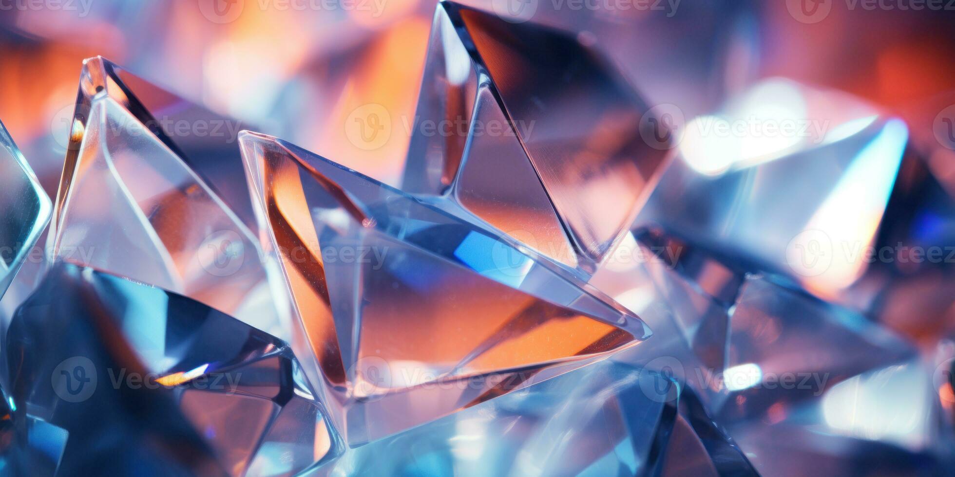 Intricate crystal formations captured in a soft-focus. AI generative. photo