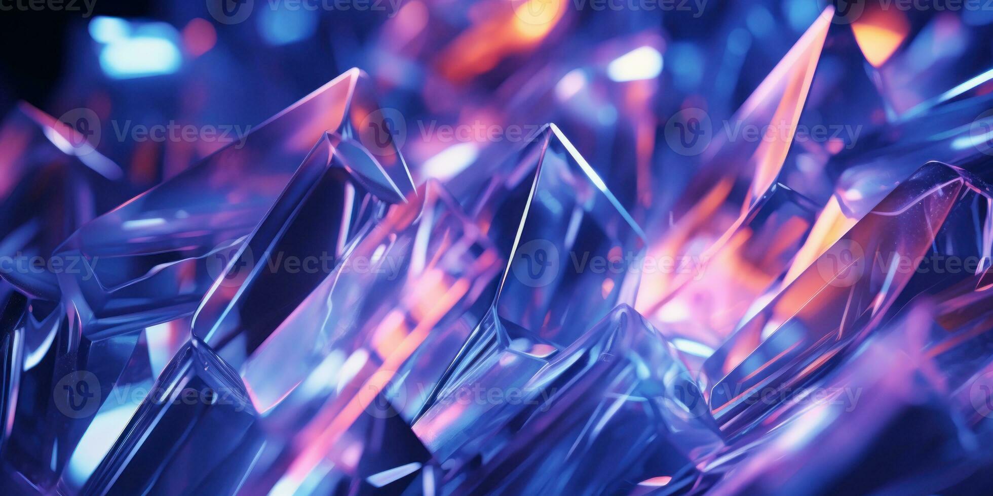 Intricate crystal formations captured in a soft-focus. AI generative. photo