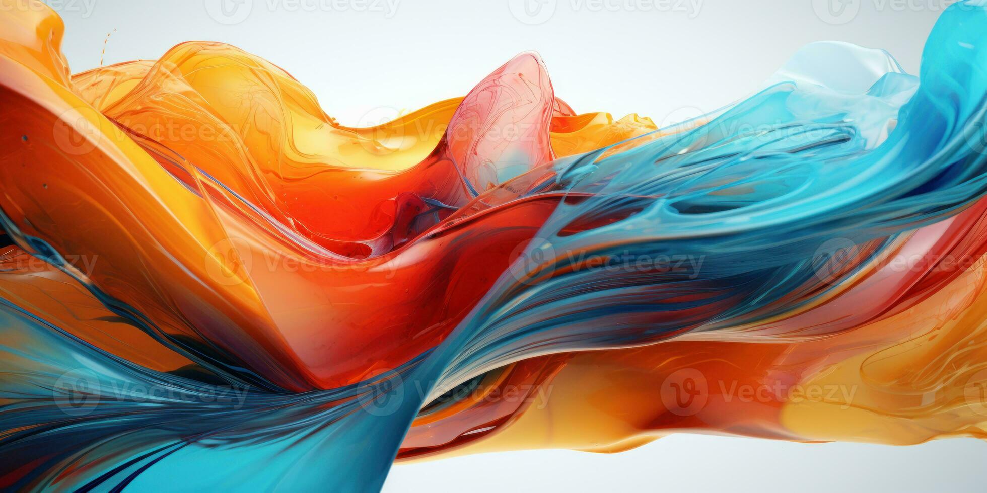 Dynamic 3D extrusion showcasing a vibrant abstract pattern. AI generative. photo
