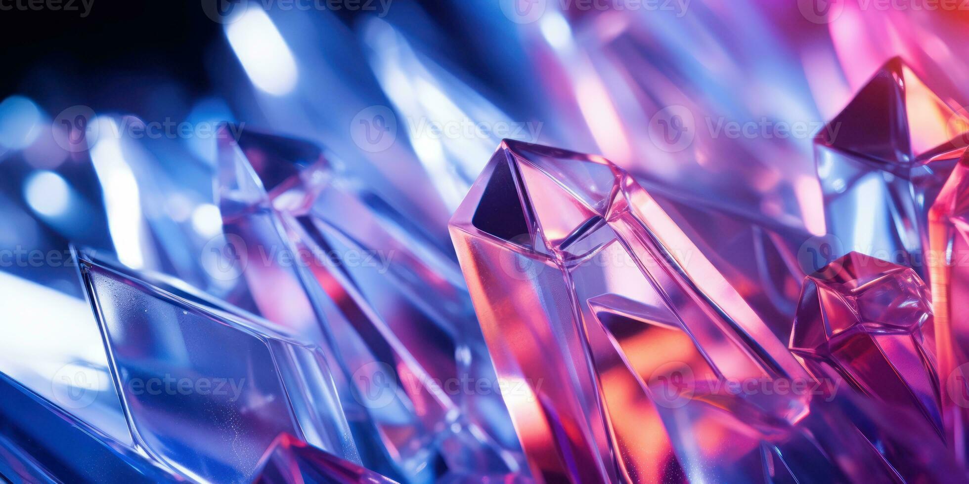 Intricate crystal formations captured in a soft-focus. AI generative. photo