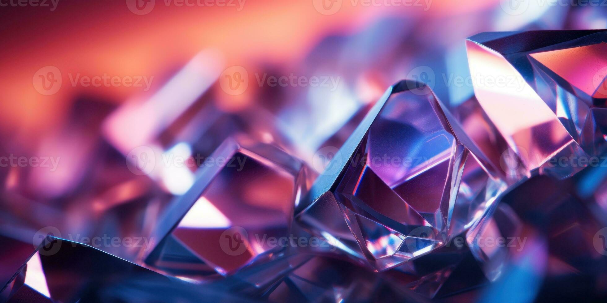 Intricate crystal formations captured in a soft-focus. AI generative. photo