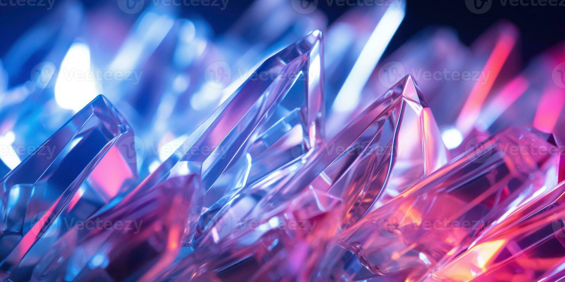 Intricate crystal formations captured in a soft-focus. AI generative. photo