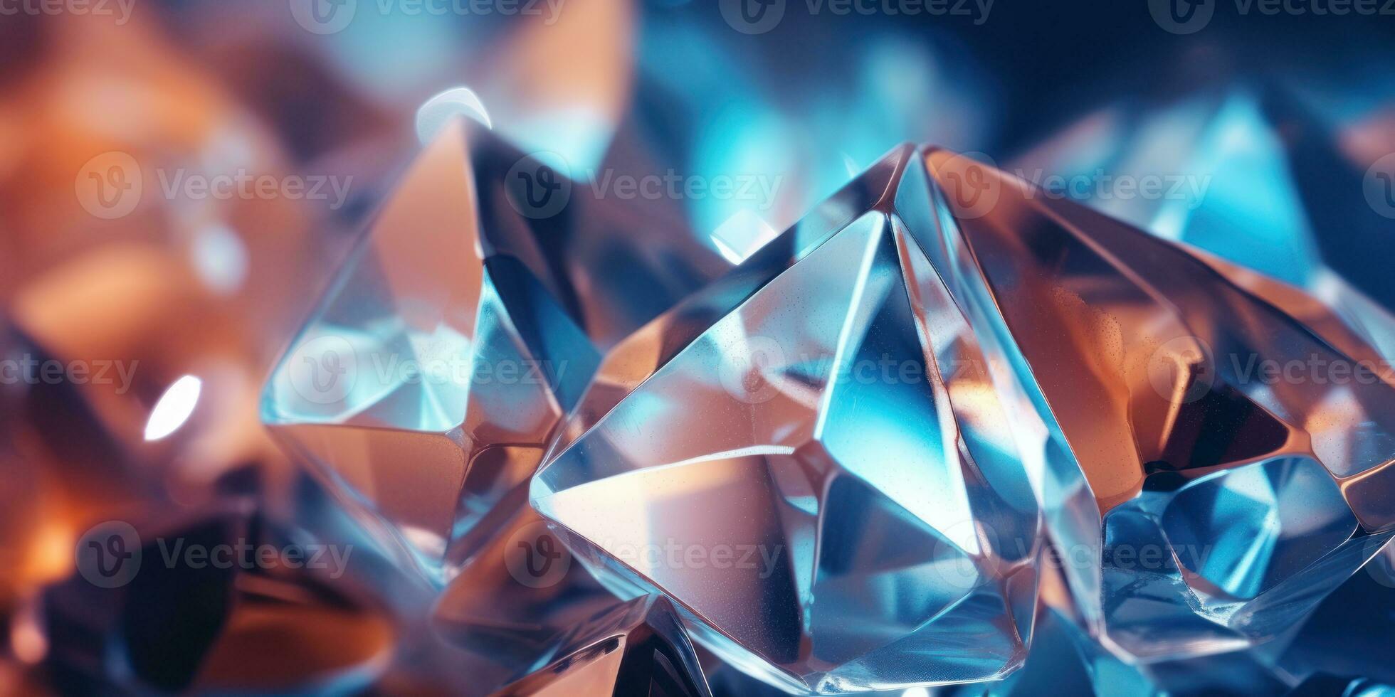 Intricate crystal formations captured in a soft-focus. AI generative. photo