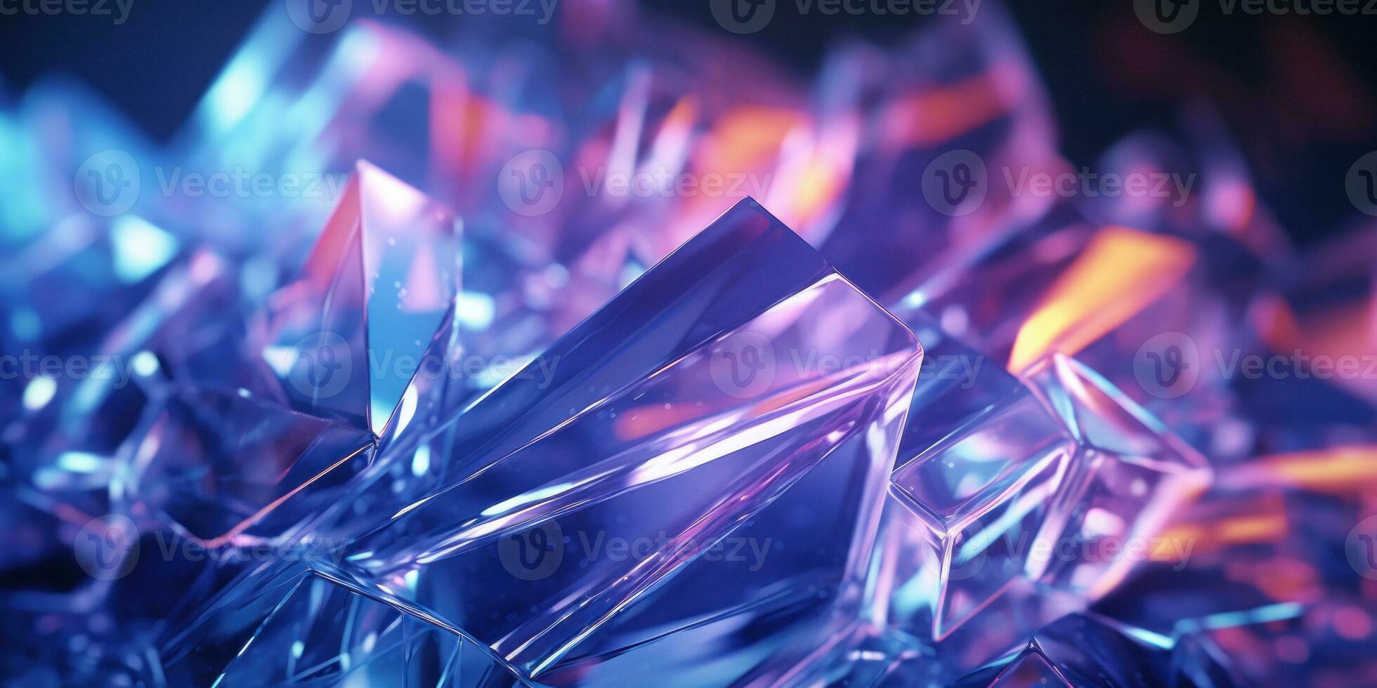 Intricate crystal formations captured in a soft-focus. AI generative. photo