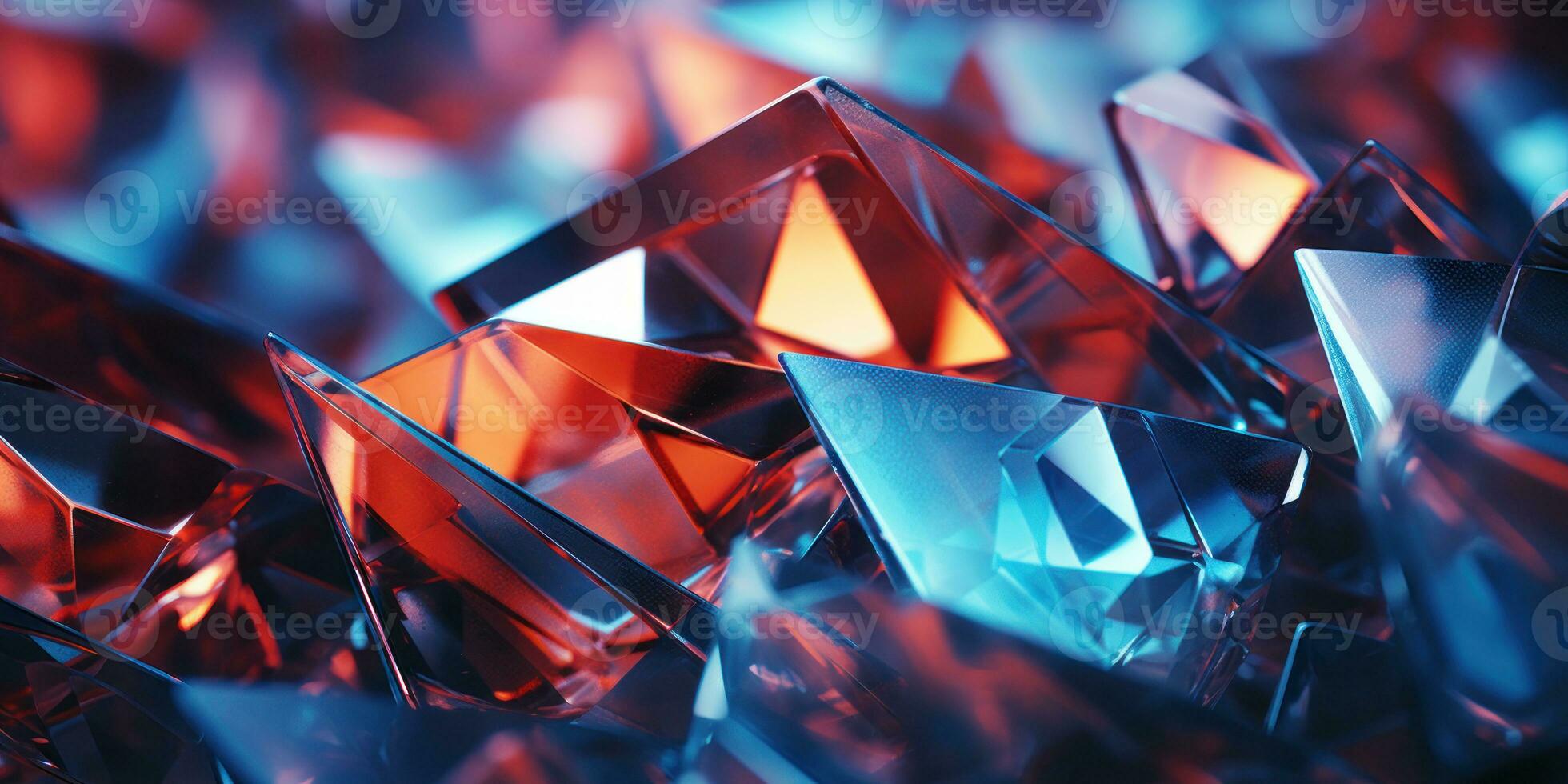 Intricate crystal formations captured in a soft-focus. AI generative. photo