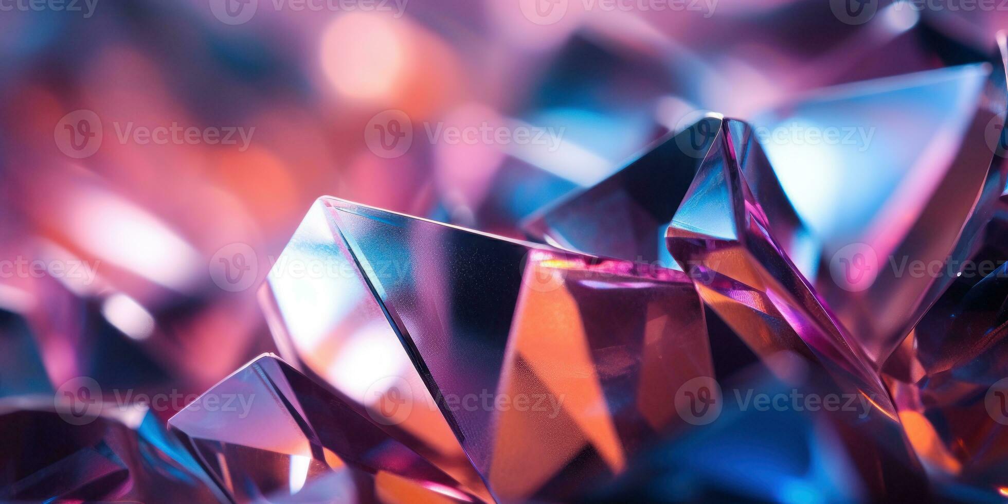 Intricate crystal formations captured in a soft-focus. AI generative. photo