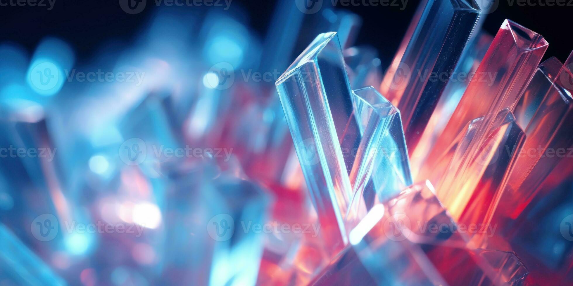 Intricate crystal formations captured in a soft-focus. AI generative. photo