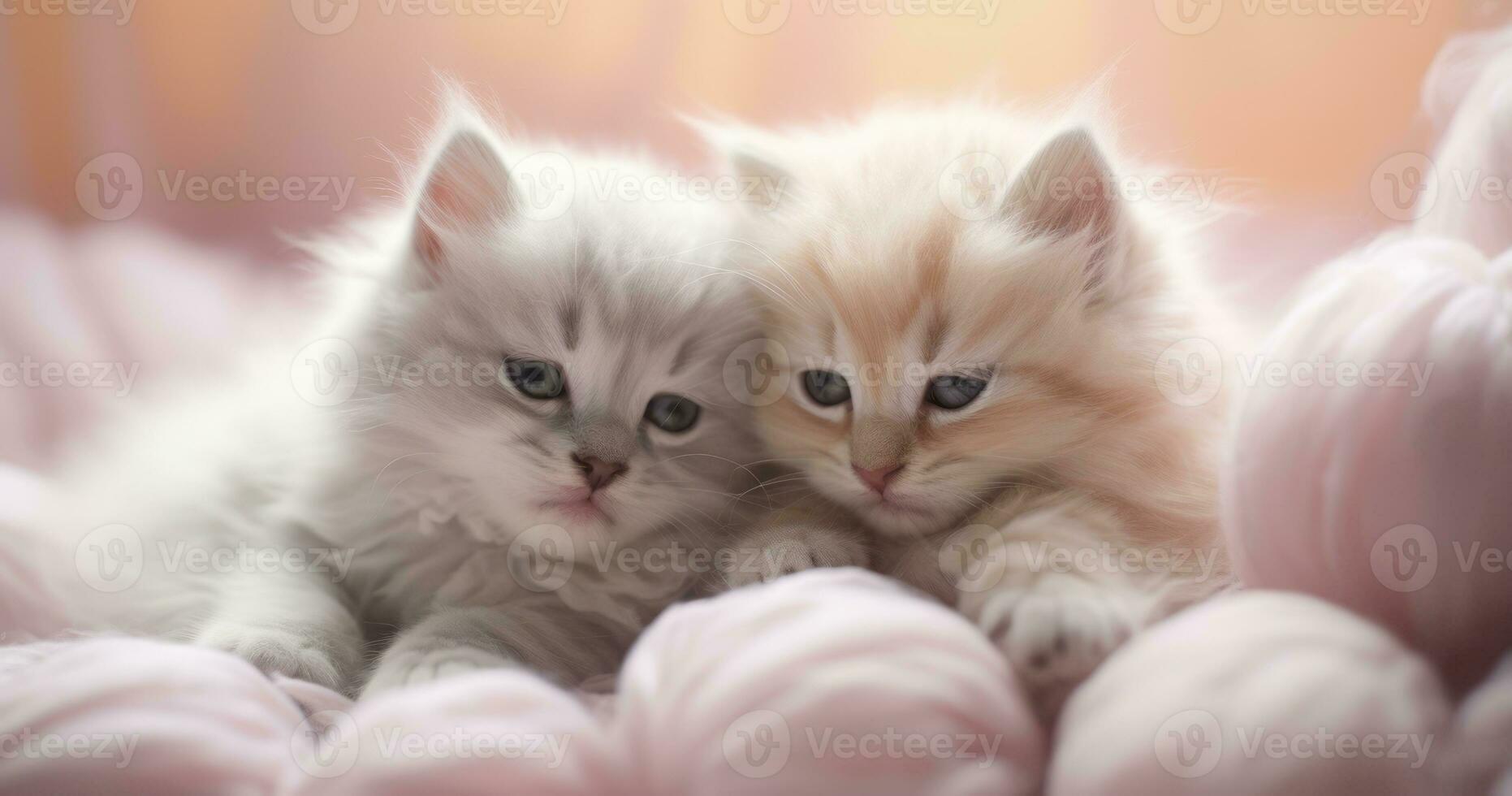 The adorable and charming moments of kittens, melting hearts with their cuteness. Generative AI photo