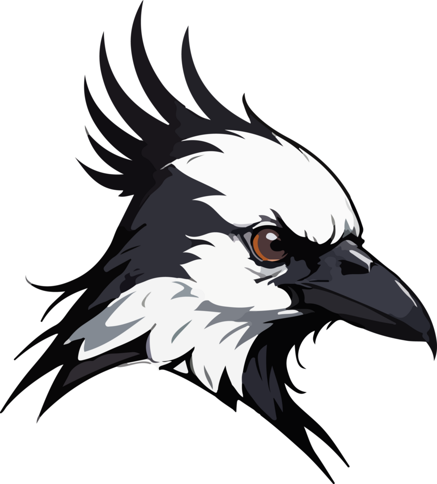 Crow Head Mascot Cartoon AI Generative png