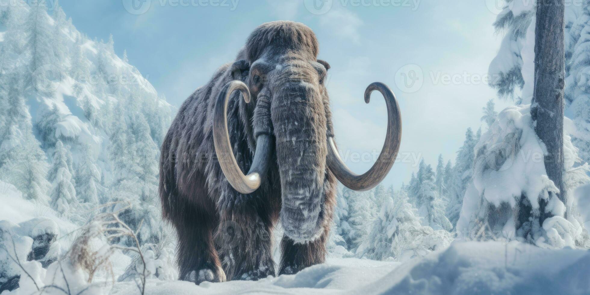 mamut en el salvaje. ai generativo. foto
