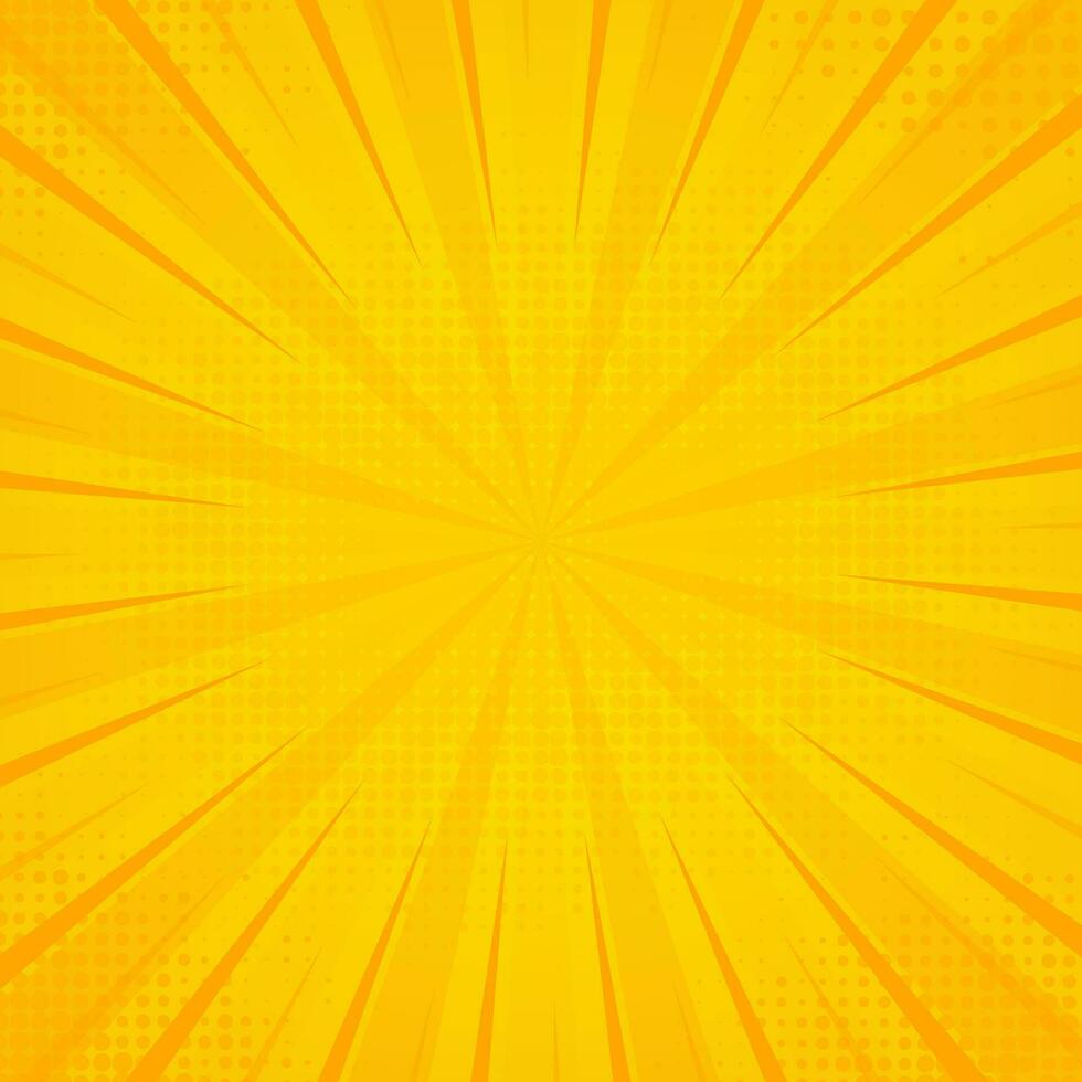 Pop art yellow on halftone pink backdrop. Abstract retro vector texture. Pop-art texture. Line art.