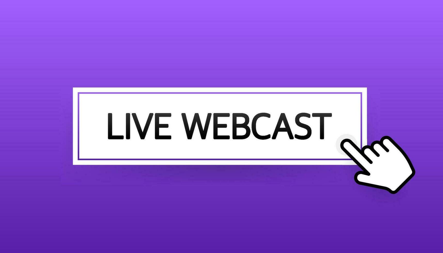 Live Webcast flat Button, icon. Vector design. Live Webcast banner