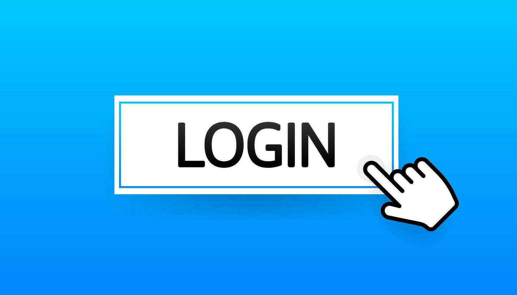 3d login button for site design. Vector template. Web page template. Arrow icon