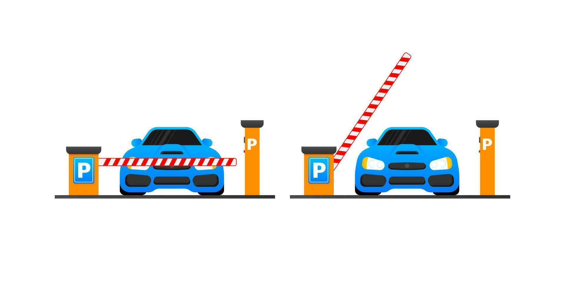 Isolated Parking zone- Blue roadsign with letter P isolated on white background vector