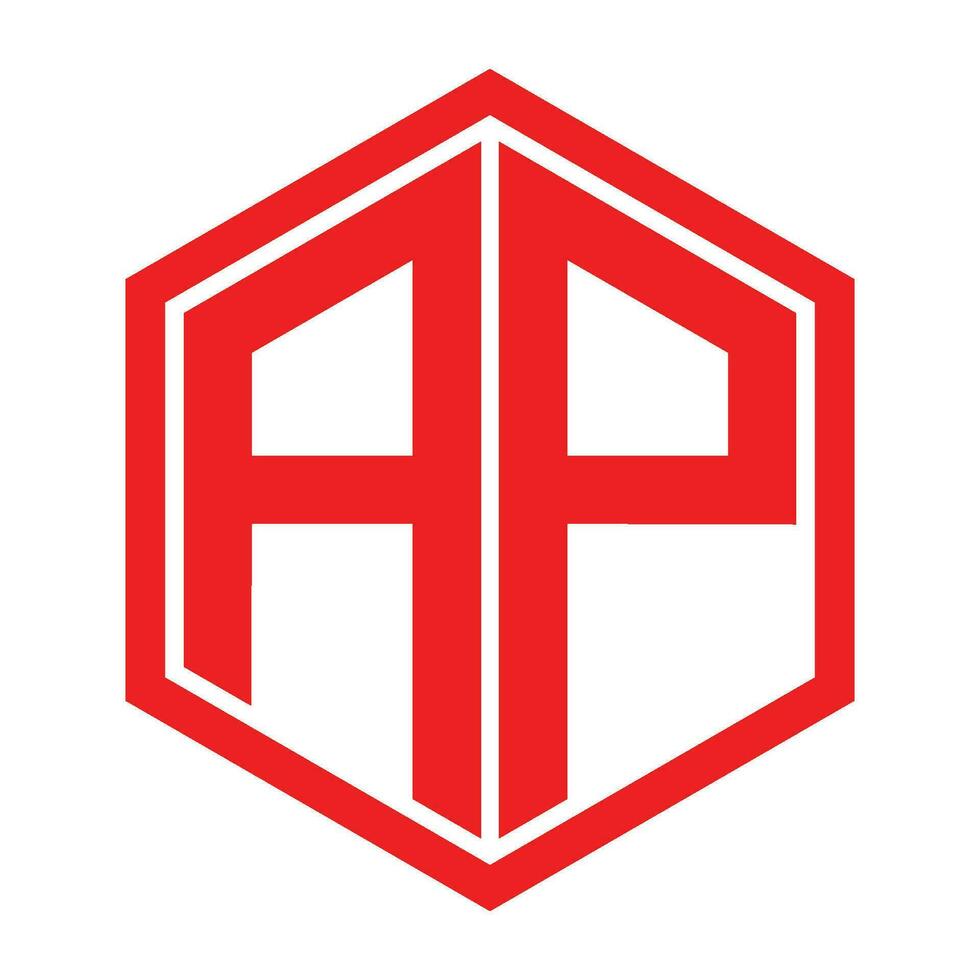 letter ap logo vector