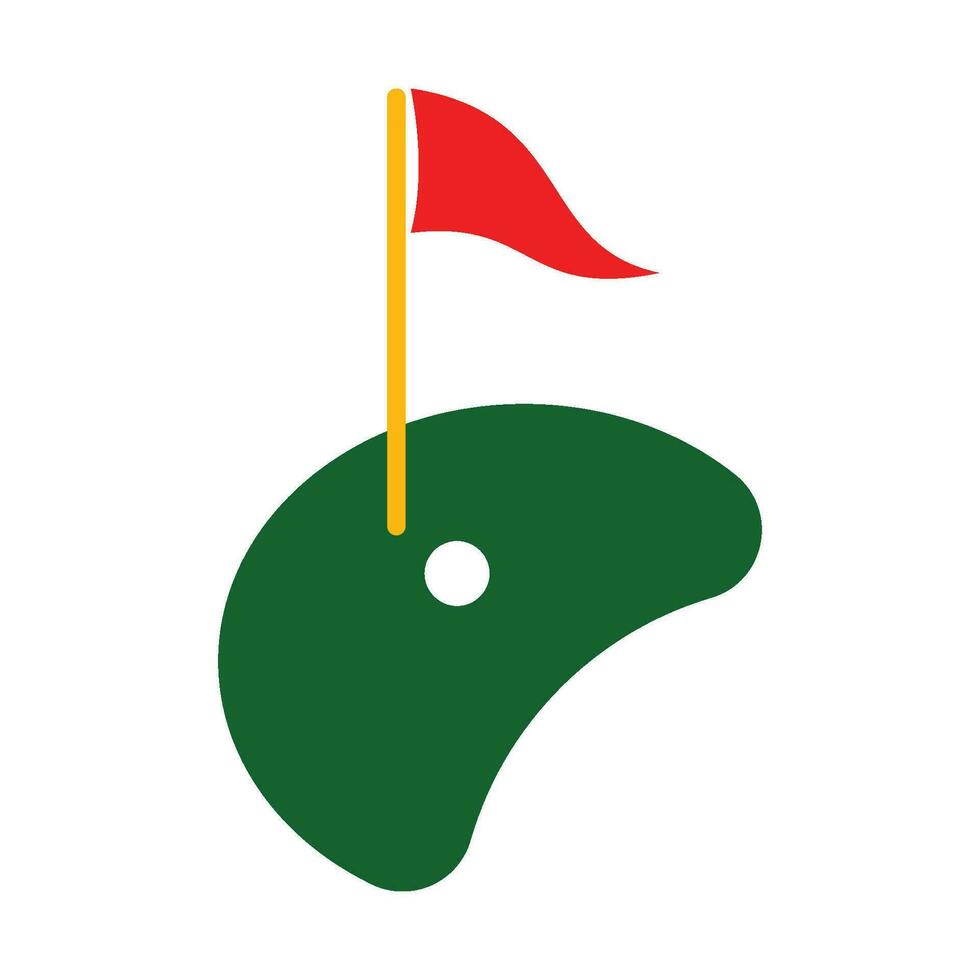 golf course icon vector