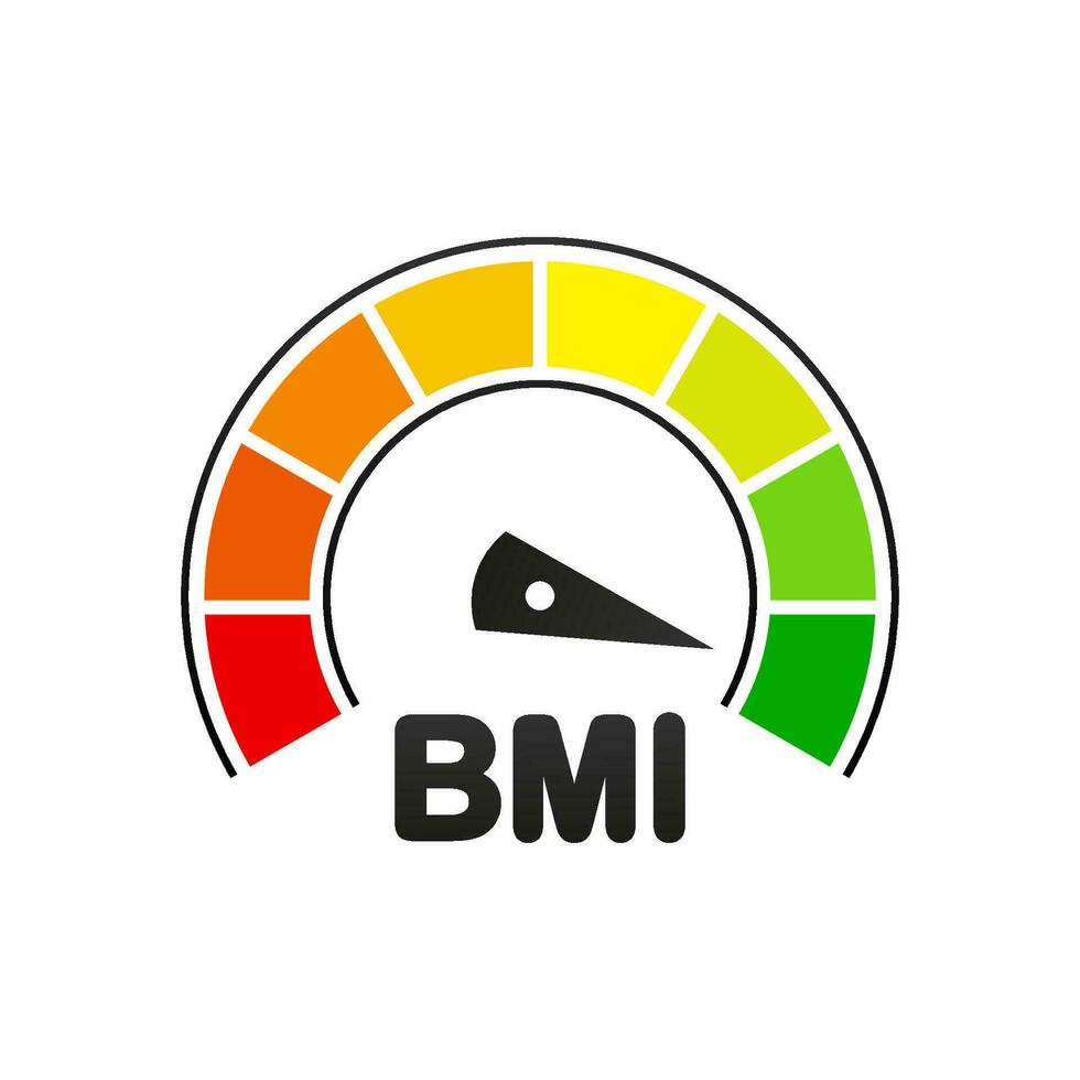 Cartoon illustration with bmi. Cartoon vector illustration. Medical concept