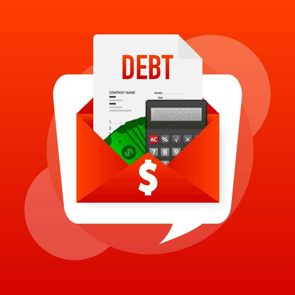 Debts and credit, Struggle for your business. Card for concept design.Vector illustration vector