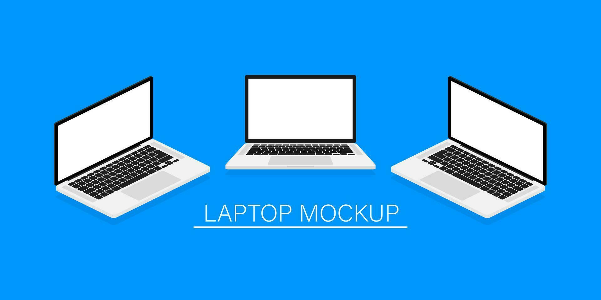 Flat mock up laptop for web site design. Awesome mock up laptop, great design for any purposes. vector