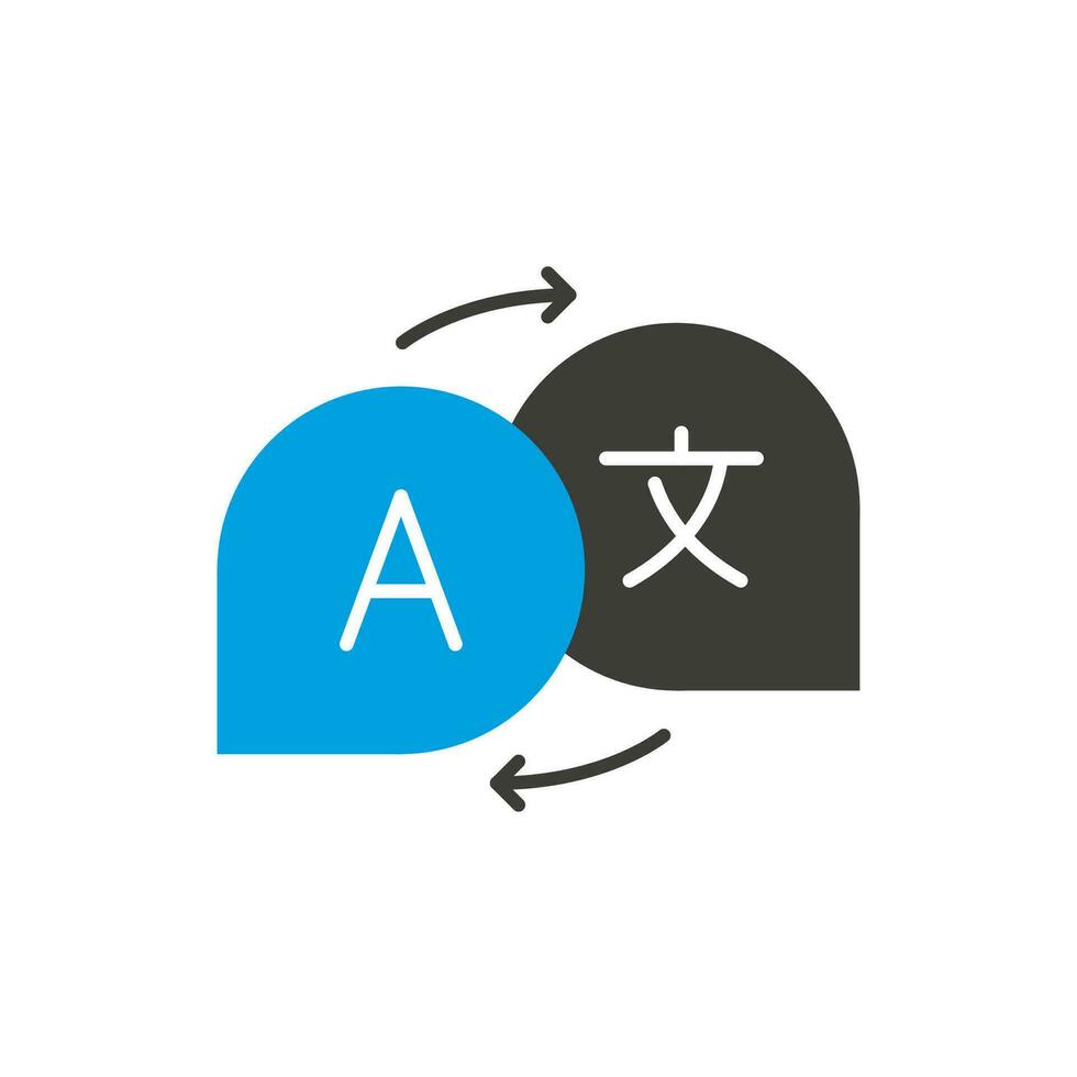 Translate flat icon on white background. Vector illustration.
