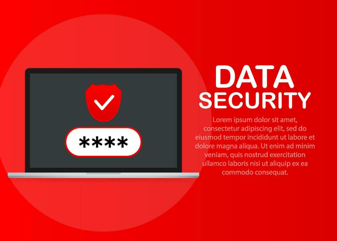 Security laptop, protection icon. Vector illustration.