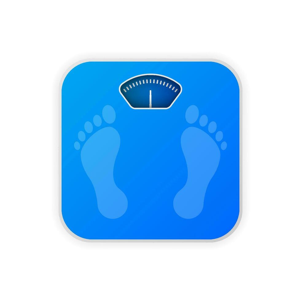 Scale in cartoon style. Realistic human scale. Vector illustration.