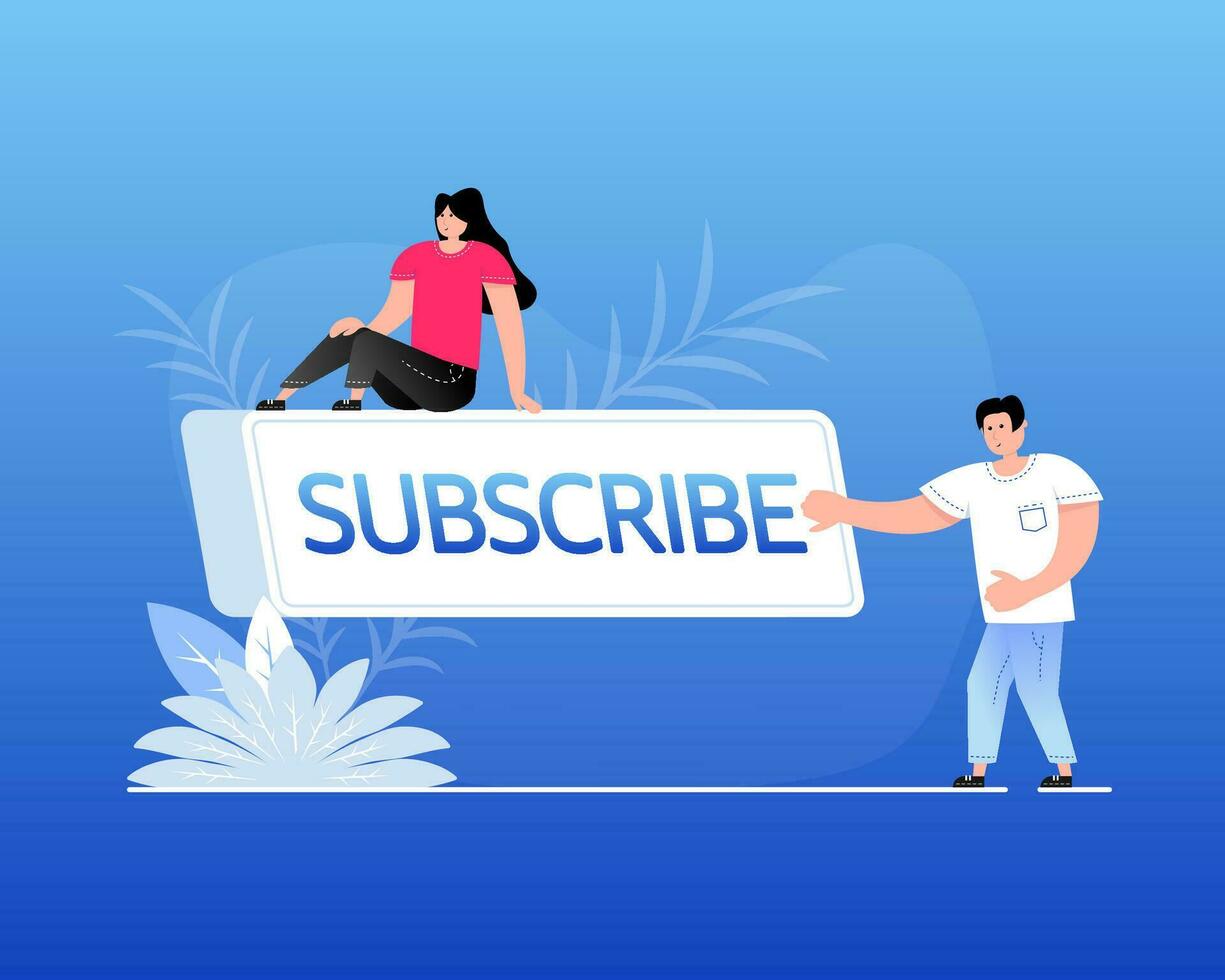 Subscribe people, great design for any purposes. Vector illustration digital design