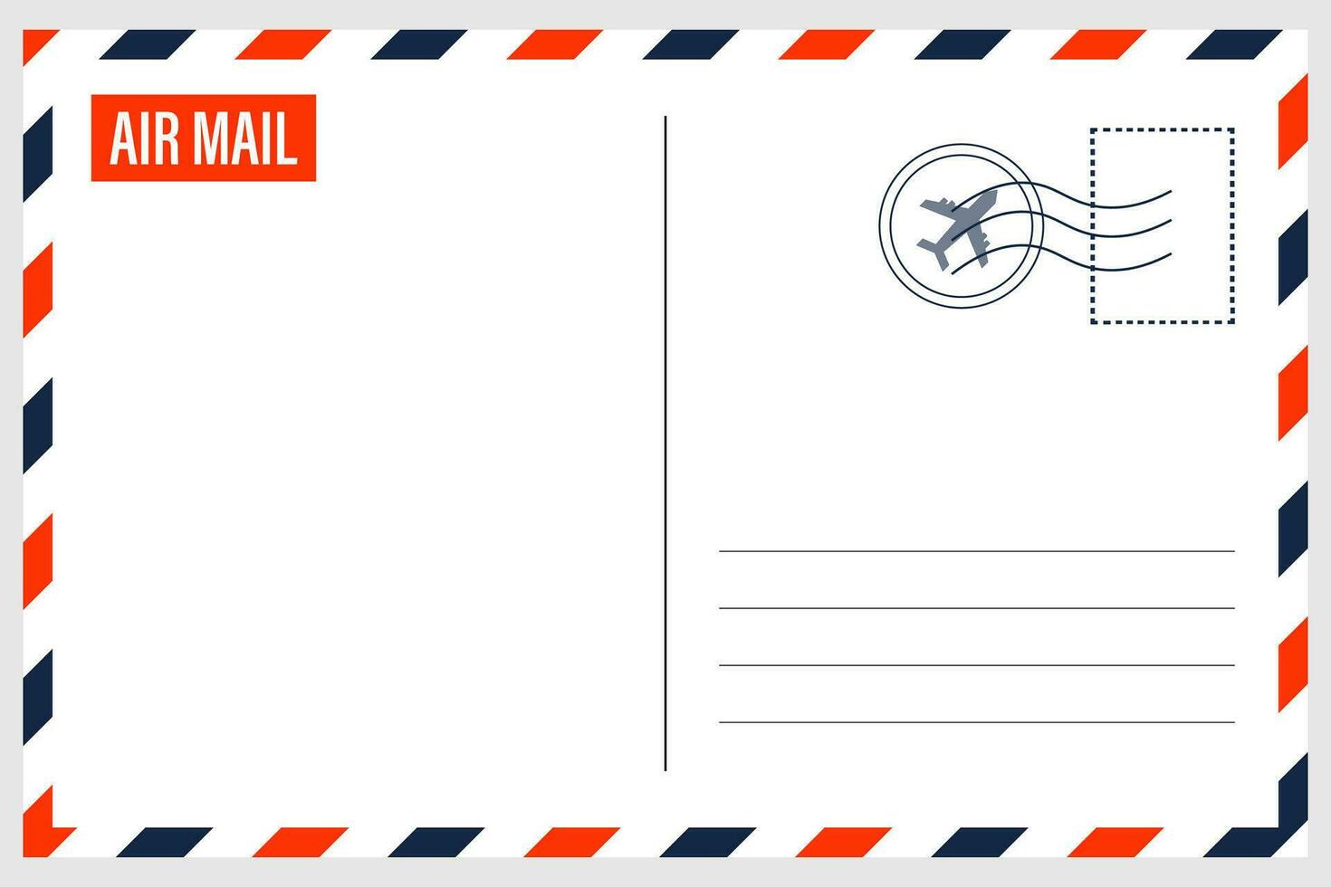 Airmail Envelope Border - Vector Illustration.