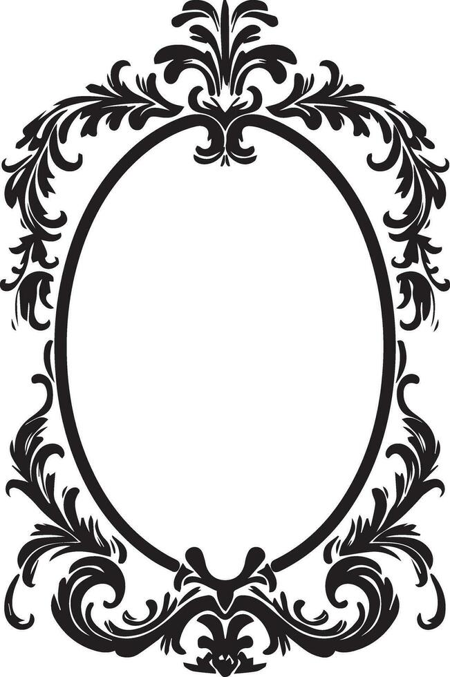 Vintage Frame vector silhouette illustration 10