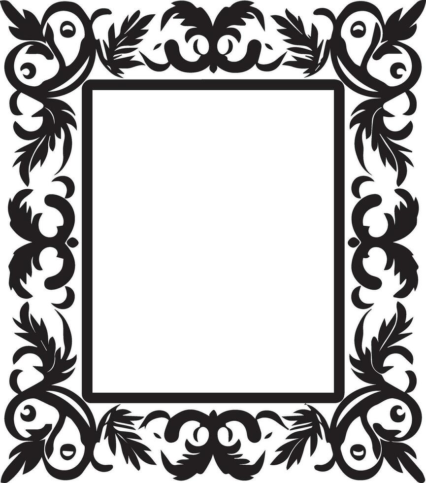 Vintage Frame vector silhouette illustration