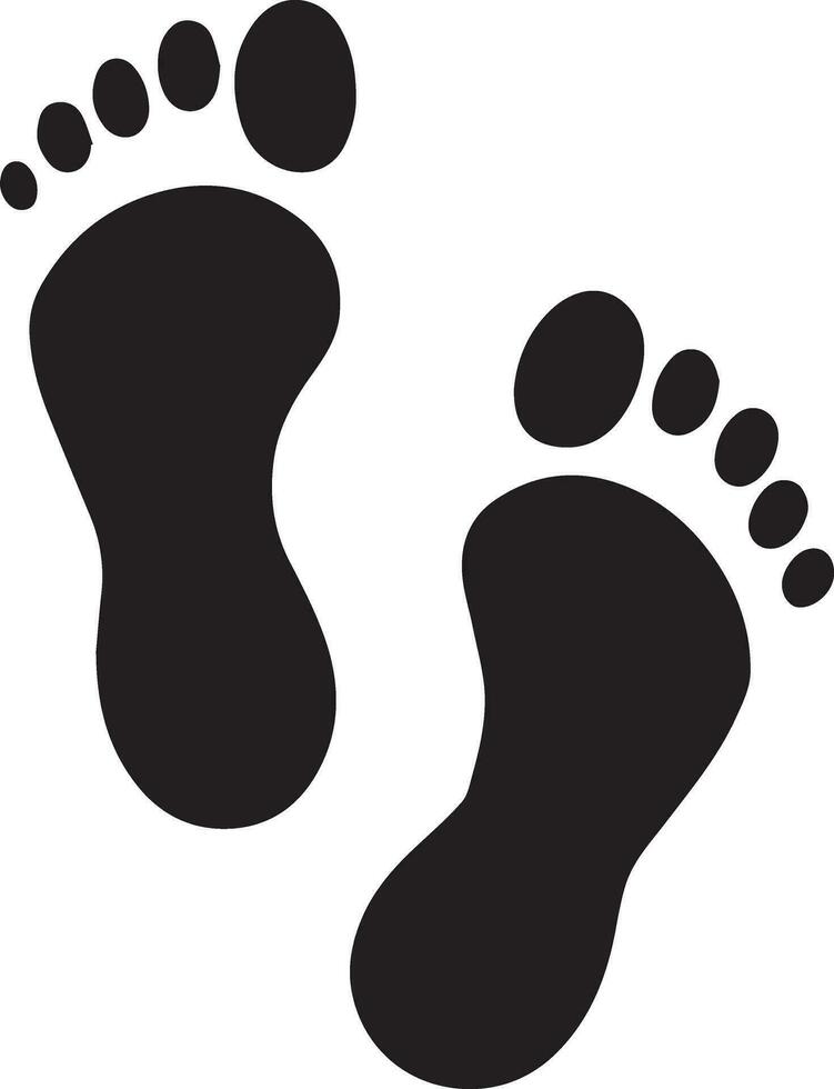footprint vector silhouette 3