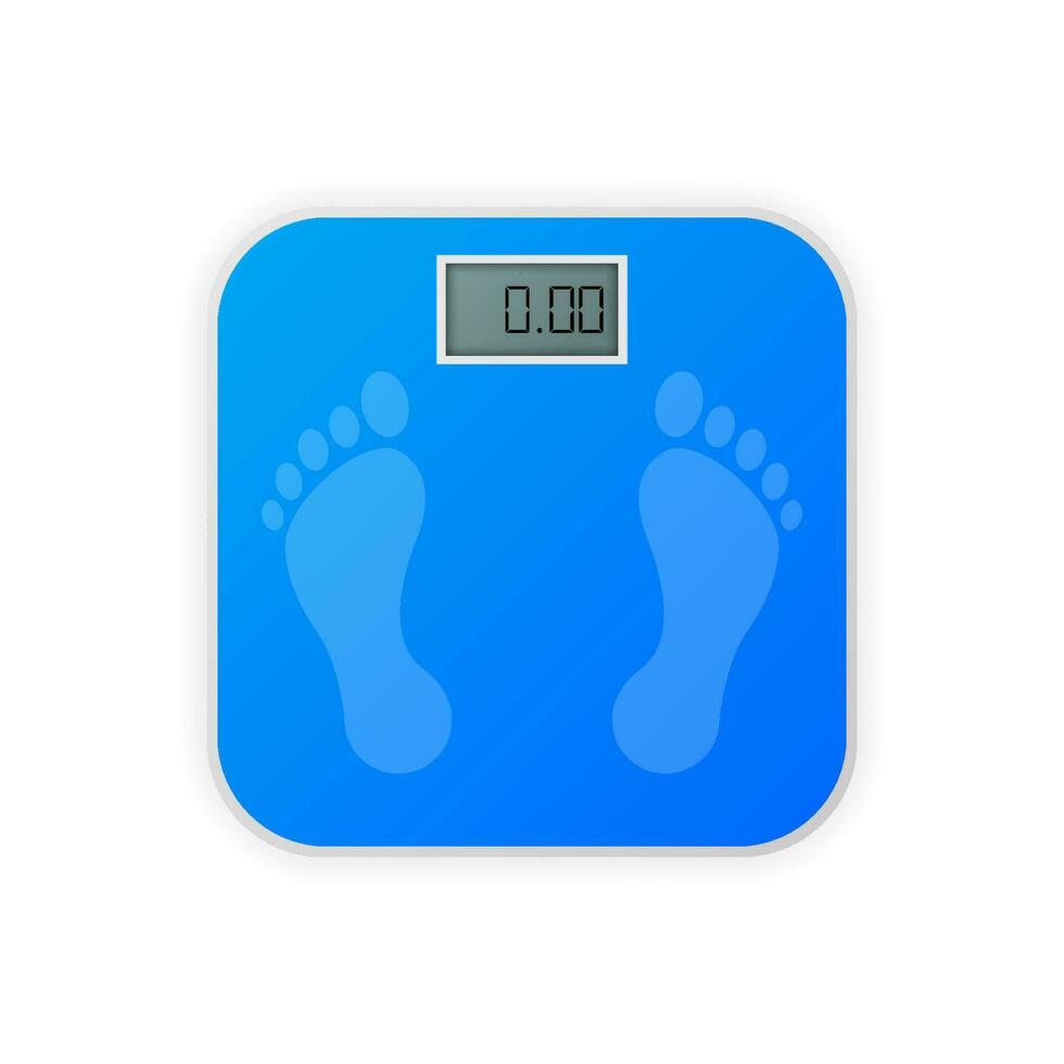 Scale in cartoon style. Realistic human scale. Vector illustration.